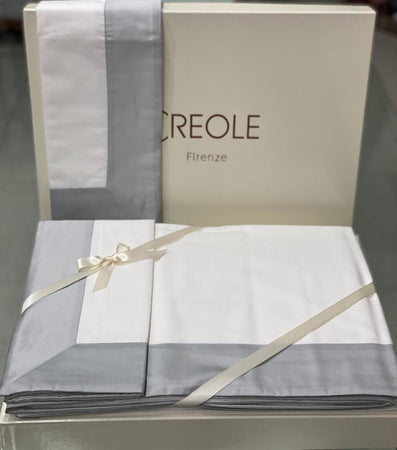 Completo Lenzuola Creole Firenze Matrimoniale Raso Cotone