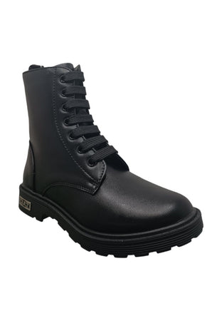 Anfibio bambino Cult Martin nero pelle lacci urban style