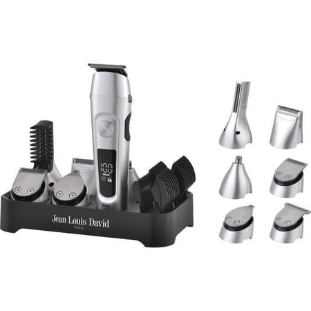 Tagliacapelli 6 in 1 - JEAN LOUIS DAVID - JLD ULTIMATE TRIMMER - 6 testine intercambiabili - Durata della batteria 120 min