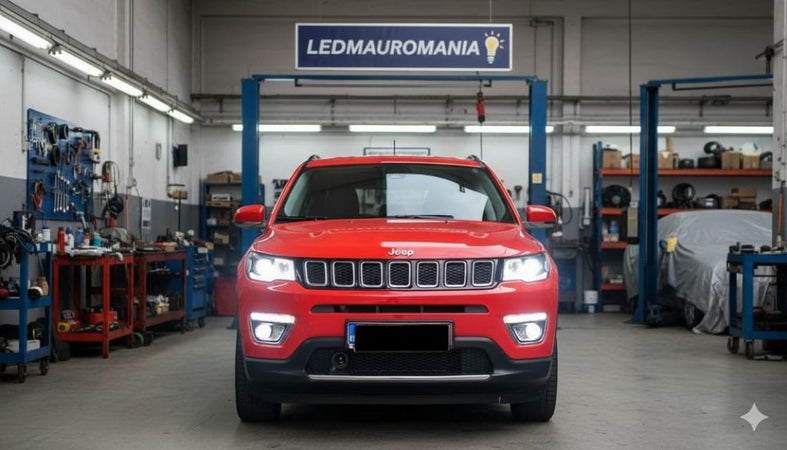 KIT LED JEEP COMPASS II D5S 100W CANBUS 6000K CONVERSIONE BI-XENON LUCE BIANCO FREDDO