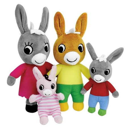 Scatola di peluche Trotro e Famiglia +/- 15 cm - JEMINI - Trotro, sua mamma, suo papà e la sua sorellina.