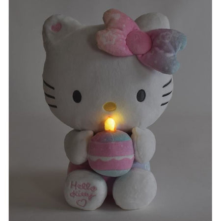 Peluche interattivo Compleanno Hello Kitty +/- 26 cm - JEMINI - Musica interattiva, candela e risate.
