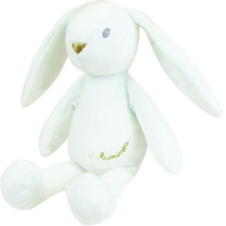 JEMINI Luminou Coniglio bianco Peluche naturale e luminoso funziona senza batteria +/- 20 cm