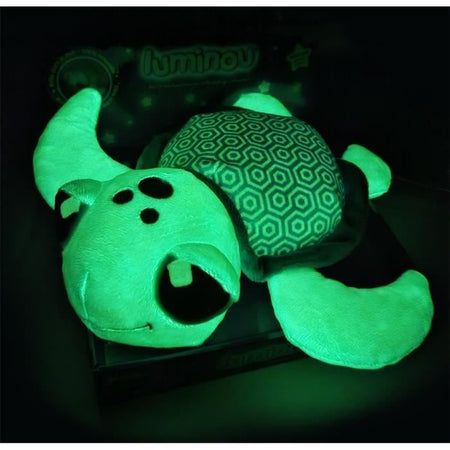 Peluche Tartaruga Luminosa Naturale Ma Petite Carapace +/- 25 cm - JEMINI - Si ricarica con la luce, funziona senza batterie.