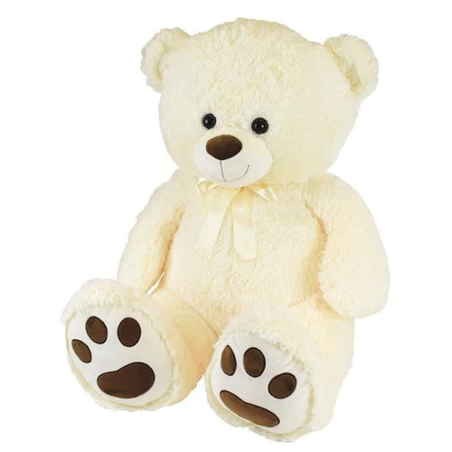 Orsetto Crema Peluche con Fiocco +/- 100 cm - PLANET PLUCH - Orsetto Crema Grande da 1 metro, irresistibilmente morbido.