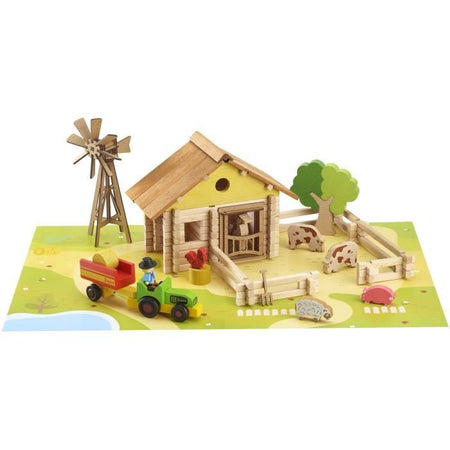 La mia fattoria di legno - Gioco di costruzione - JEUJURA - 145 pezzi