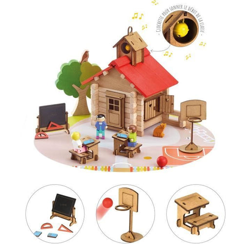 The Village School - Gioco di costruzione - JEUJURA - 125 pezzi