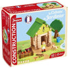 La Cabina del Giardiniere 60 Pezzi - JEUJURA - Gioco di Costruzioni in Legno Naturale, Tappetino e Accessori Inclusi, 22x18,5x8,5 cm