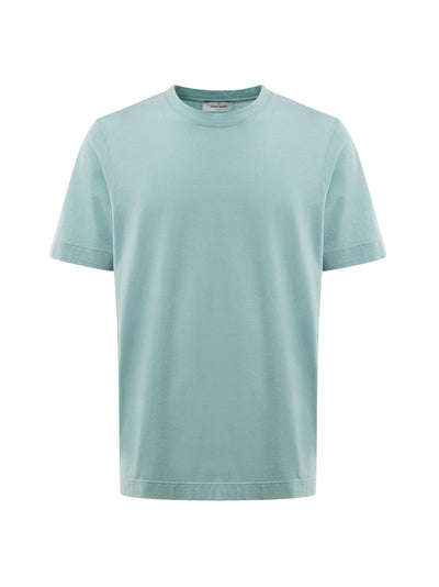 Gran Sasso T-Shirt Basica in Cotone Turchese da uomo