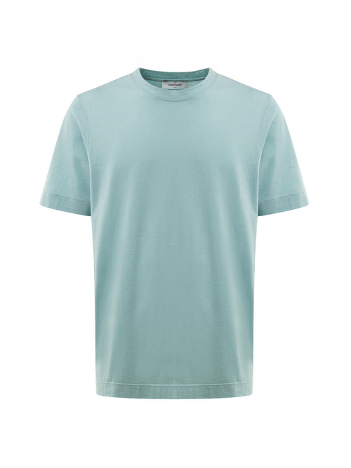 Gran Sasso T-Shirt Basica in Cotone Turchese da uomo