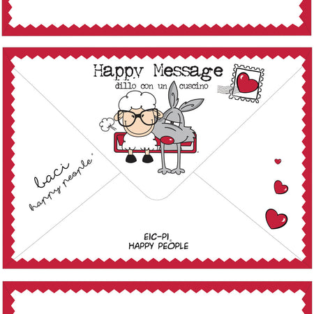 Fantafedera Happy People In Bocca al Lupo Cotone 50x80