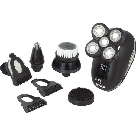 Kit per la rasatura e la cura del viso - JOCCA - 1602 - Batteria ai polimeri di litio da 600 mAh - 3,7 V - Durata della batteria di 1 ora