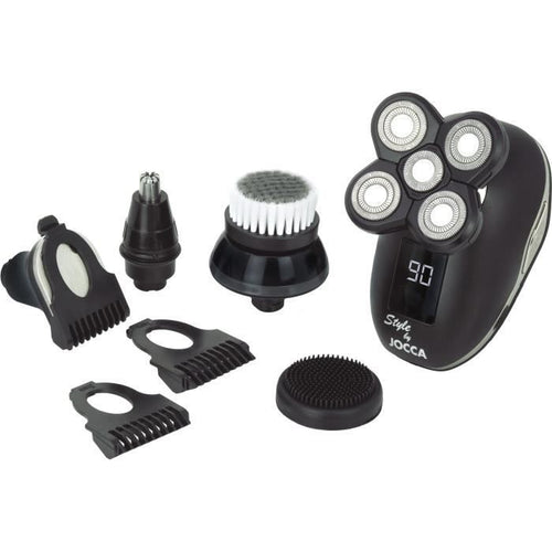Kit per la rasatura e la cura del viso - JOCCA - 1602 - Batteria ai polimeri di litio da 600 mAh - 3,7 V - Durata della batteria di 1 ora
