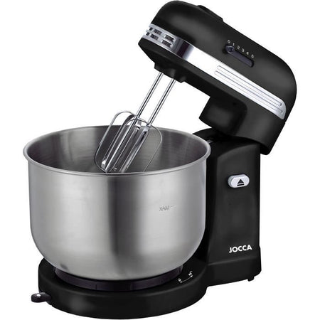 Robot da cucina JOCCA - Ciotola in acciaio inossidabile da 3,5 l - 5 velocità - Nero e grigio