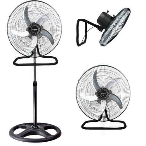 Ventilatore 3 in 1 da colonna, da parete e da tavolo con inclinazione variabile- 80W- 3 velocità
oscillante o fisso - ElettroWatt.eu