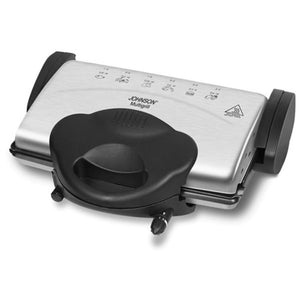 Grill e sandwich press

Potenza: 1800 W

Struttura in acciaio – Piastre con superficie antiaderente – Pratico maniglione pressa alimenti – Distanza tra le piastre regolabile – Indicatore luminoso – Regolatore di temperatura – Cottura a piastr