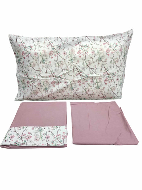 Completo Lenzuola Matrimoniale Papalina LEM154 Cotone con Balza