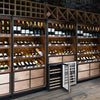 Cantinetta refrigerante con porta in vetro, capienza 33 bottiglie