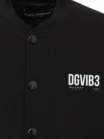 Dolce & Gabbana Bomber in Tessuto Nero DGVIB3 da uomo