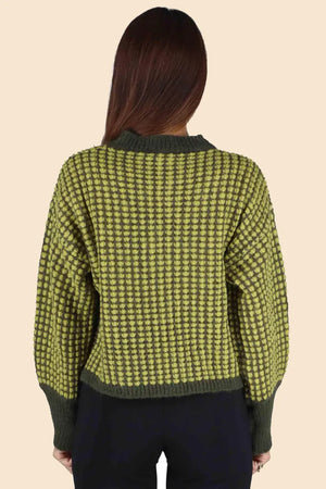 JUSTMINE | Maglione in misto lana fantasia