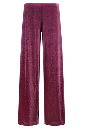 JUSTMINE | Pantalone in jersey di velluto stretch