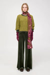 JUSTMINE | Pantalone in jersey di velluto stretch