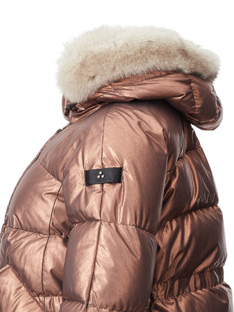 Peuterey Giubbino Imbottito Bronzo Metal 'Mils' da donna