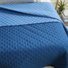 Copriletto Trapuntato In Cotone Mix Matrimoniale Blu Caleffi