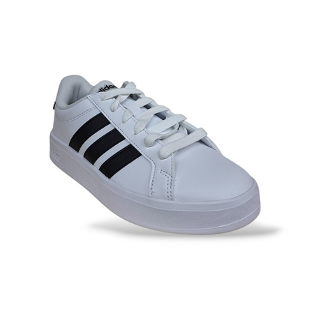 Sneakers ragazzo Adidas Grand Court 3.0 bianco nero pelle