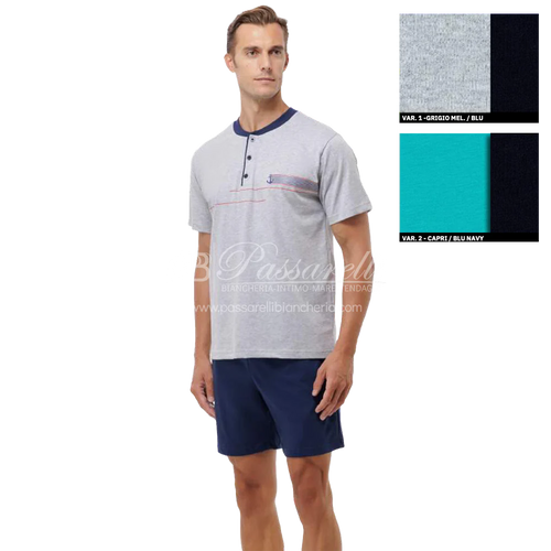 Jamas Pigiama Corto Estivo da Uomo EJ 2233 S41