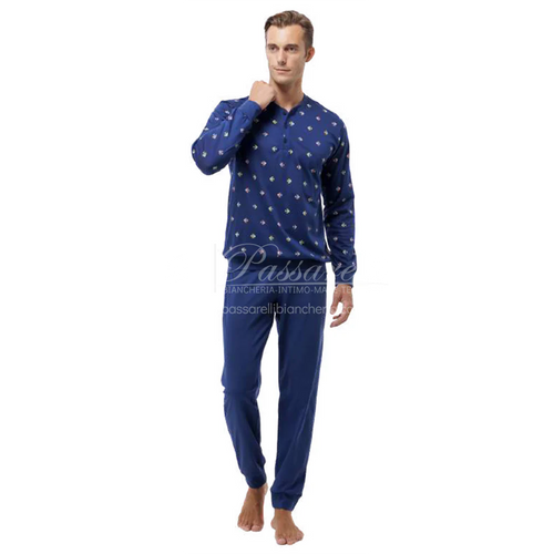 Jamas Pigiama Uomo Cotone Leggero Maniche Lunghe EJ 9413 2504S74
