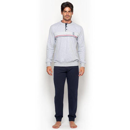Jamas Pigiama Uomo Cotone Leggero Maniche Lunghe EJ2080 S50 - Passarelli Biancheria