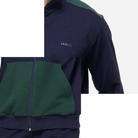 Jamas Tuta da Uomo Felpa con Zip IJ9281 S88 - Passarelli Biancheria