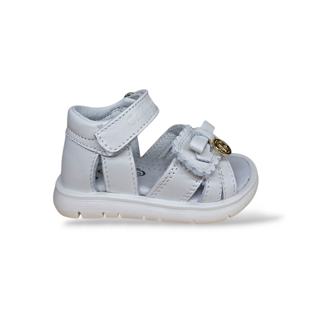 Sandalo Primi Passi Balducci Cita Pelle Bianco Cerimonia Made in Italy Bambino