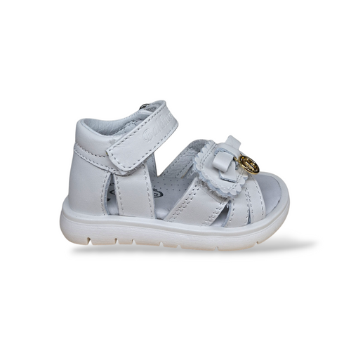 Sandalo Primi Passi Balducci Cita Pelle Bianco Cerimonia Made in Italy Bambino