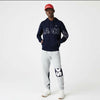 Lacoste Felpa Uomo Blu Con Cappuccio Maxi Logo Scritta LACOSTE Coccodrillo Verde Ricamato Felpa Con Cerniera Full Zip e Tasche