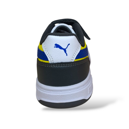 Puma Caven Sneakers Bambino Blu Nero Bianco Giallo – Velcro e Lacci | Taglie 20-35