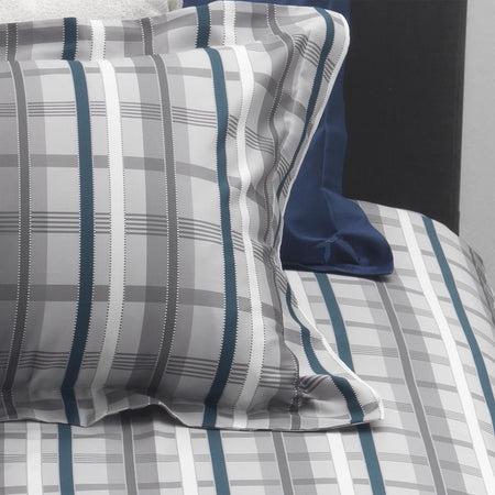 Completo Lenzuola Trussardi Light Tartan Matrimoniale Raso di Cotone - The King Luxury