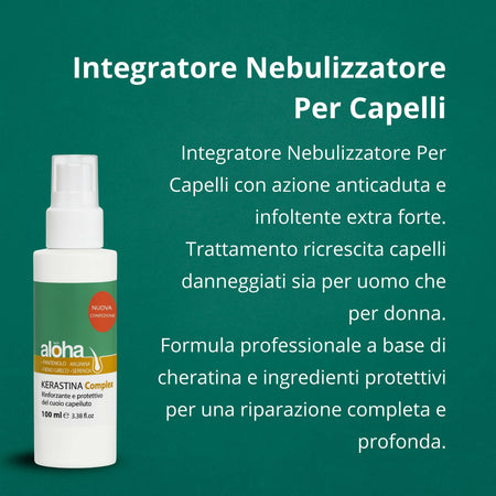 3x Aloha Spray Kerastina Complex Integratore per Capelli Anticaduta Extra Forte