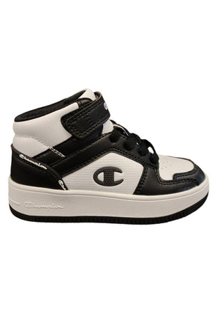 Scarpe sneakers Unisex bambini Champion REBOUND  bianco-nero laccio elastico
