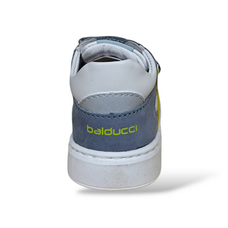 Scarpe Primi Passi Balducci Cita Pelle Grigio Bianco Giallo Made in Italy Bambino