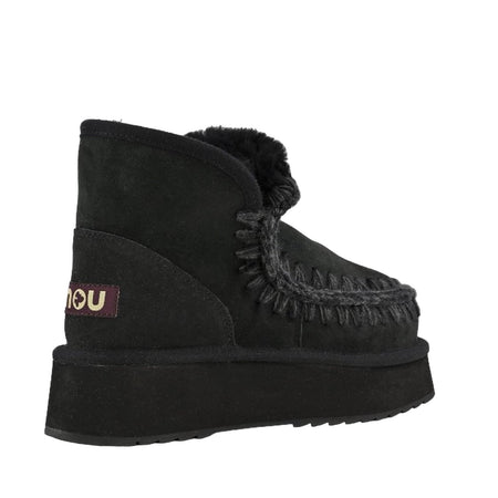 MOU stivali donna mou - mini eskimo platform boot - nero da donna