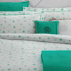 Completo Lenzuola Matrimoniale Cotone Roberto Cavalli Jewel Monogram Verde