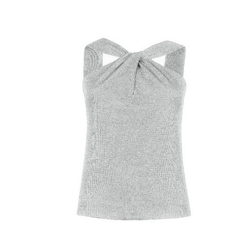 Dexterior canotte e top donna d.exterior - lux top nodo - argento da donna