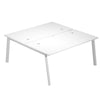 Scrivania contrapposta senza pannello divisorio con gambe in metallo cm. 120/140/160/180x165,2x72,5h