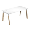 Scrivania operativa con 4 gambe in legno massello e metallo cm. 120/140/160/180x80x72,5h