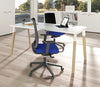 Scrivania operativa con 4 gambe in legno massello e metallo cm. 120/140/160/180x80x72,5h