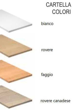 Scrivania operativa con 4 gambe in legno massello e metallo cm. 120/140/160/180x80x72,5h