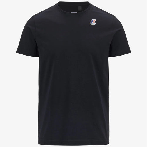 K-WAY T-Shirt unisex in Cotone Pieghevole Unisex blu con Logo - Le vrai Edouard