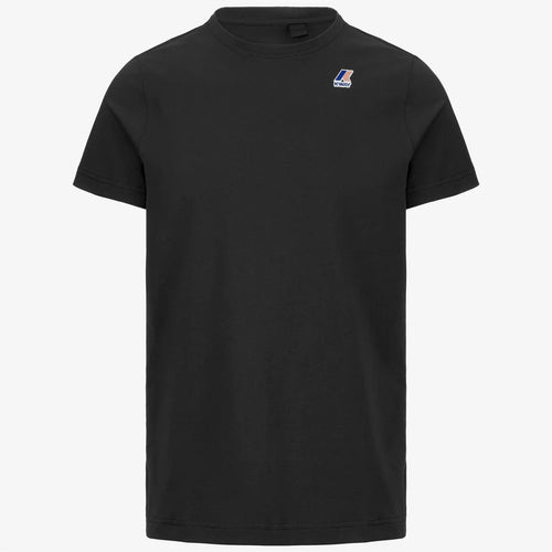 K-WAY T-Shirt unisex in Cotone Pieghevole Unisex nero con Logo - Le vrai Edouard